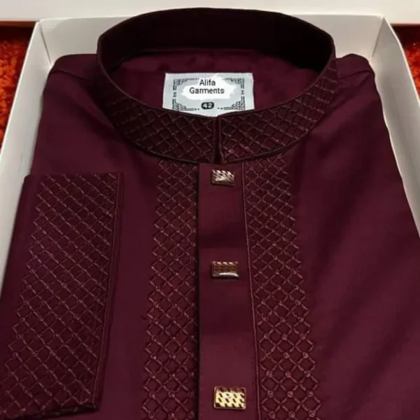 Premium Embroidery Panjabi for Men | Soft Tencel Cotton