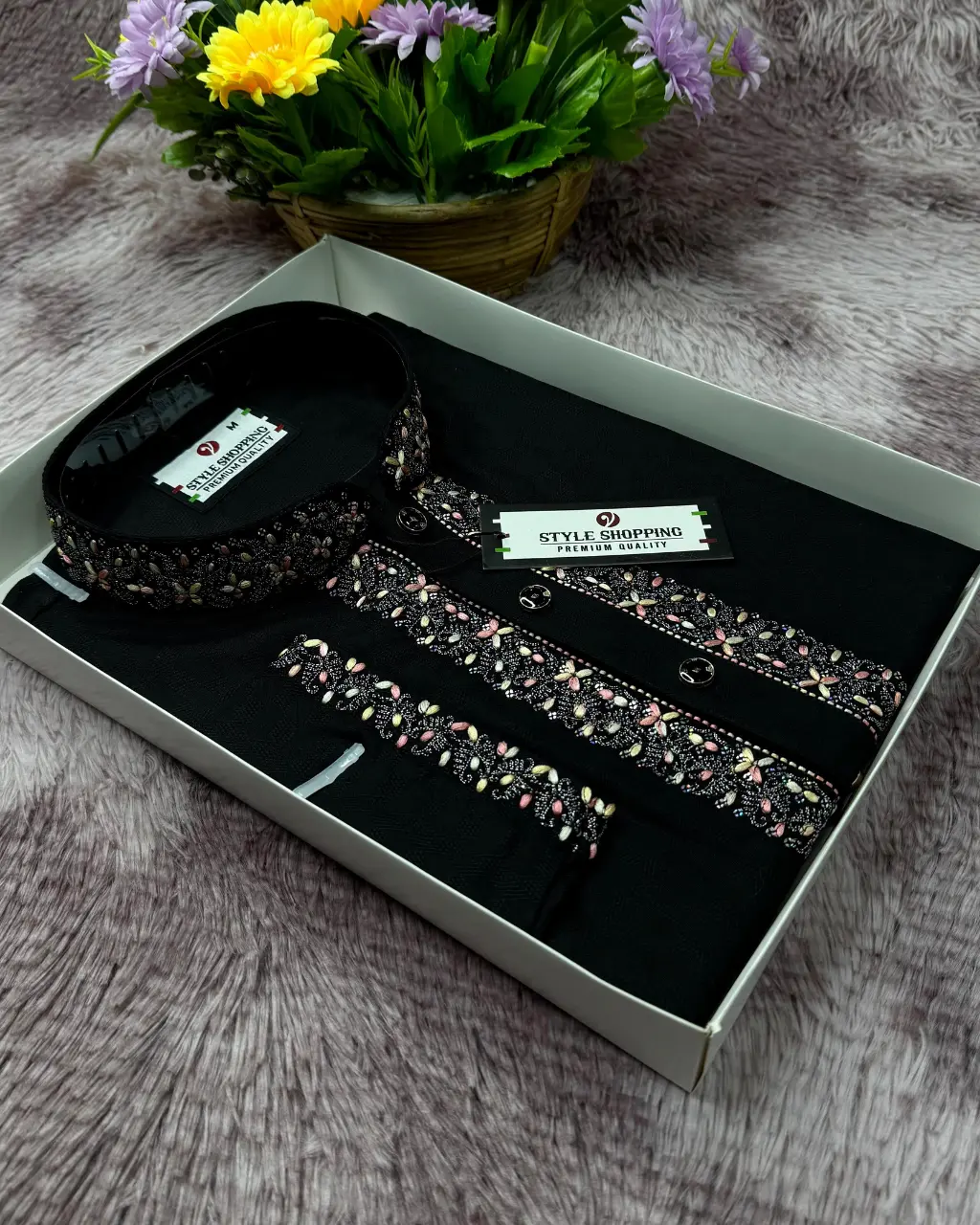 Sequence Embroidery Panjabi Sequence Embroidery Panjabi - Image 1