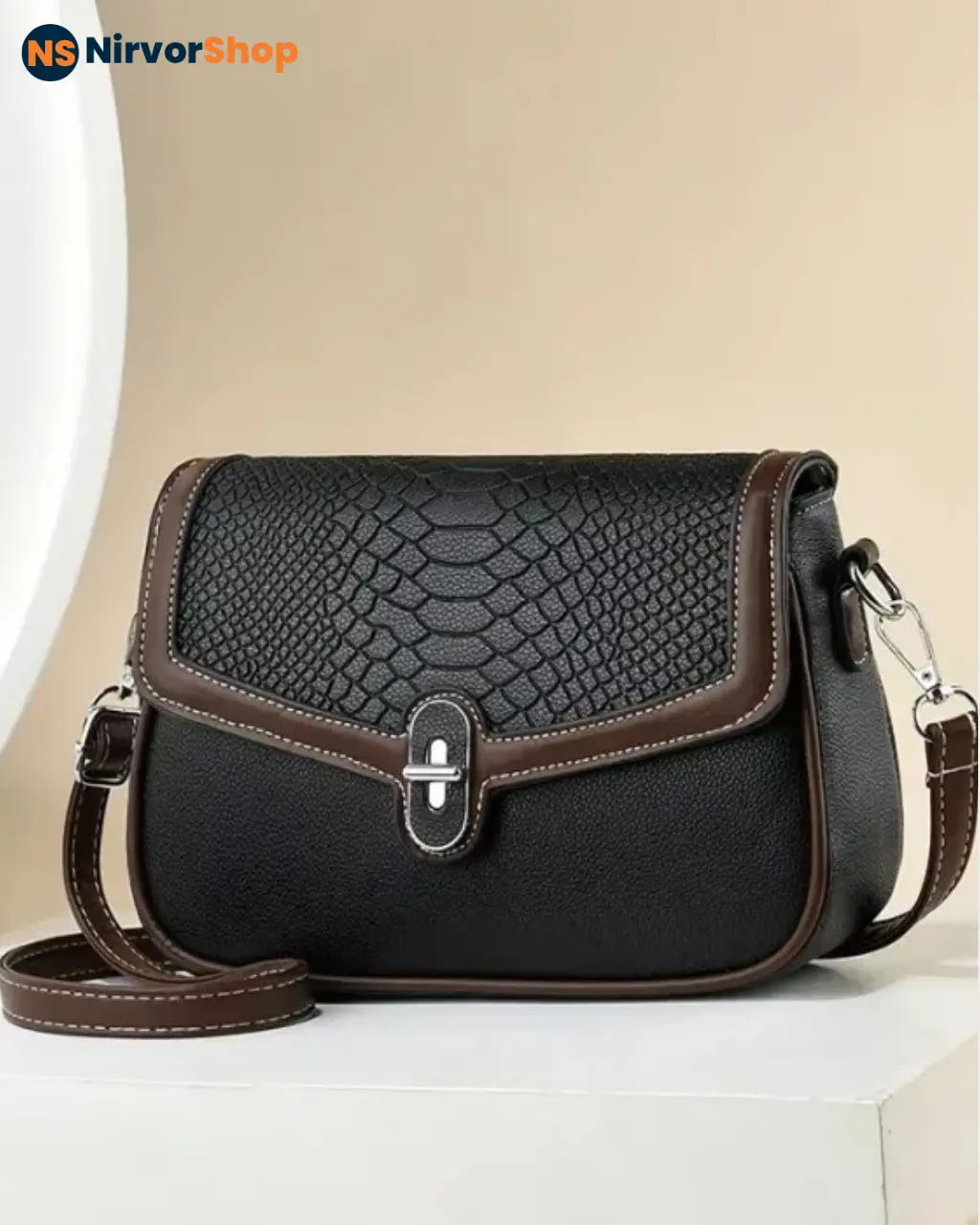Black PU Leather High Quality Shoulder Bag - Image 1